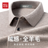 红豆（Hodo）【100%羊毛】高档羊毛衫男绒感细腻亲肤柔软毛衣针织打底衫