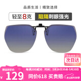 海伦凯勒墨镜夹片 几何大框时尚夹片 开车驾驶专用近视太阳镜夹片HP823C17