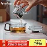 全度高硼硅耐高温办公杯茶杯烟灰色杯子简约带过滤茶水分离玻璃杯迷你 祥云小墩墩壶【鹰嘴款】 200ml 1只
