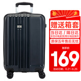 SUISSEWIN祥兴行李箱登机箱抗摔拉杆箱万向轮密码男女旅行箱20英寸蓝色8810