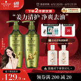 施华蔻（Schwarzkopf）生姜精华洗发露套装(洗发水600ml*2) 控油去屑净澈头皮无硅洗头膏