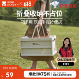 牧高笛（MOBIGARDEN）睿纳30L收纳箱 户外露营车载折叠可手提储物箱 NX23685005 月影白
