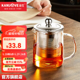 金灶（KAMJOVE）茶壶飘逸杯 功夫茶壶 茶水分离玻璃泡茶壶办公室茶具过滤花茶壶 A-01【350ml】