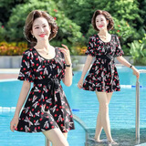 俞兆林妈妈泳衣女遮肚显瘦保守分体中老年泡温泉夏大码游泳装