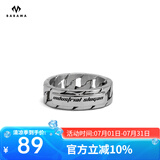 BABAMA【生日礼物男士】babama情侣古巴对戒潮牌轮胎风情人节送男友 52mm