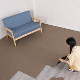 J Carpet地毯办公室地毯方块拼接满铺房间客厅家用商用公司pvc大面积 909棕色  4片装 50*50cm/片