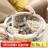 家の物语（KATEI STORY）日本进口干果盘分格零食果盘客厅高级水果盘糖果盒带盖瓜子盘托盘 卡扣式密封干果盒（国产）