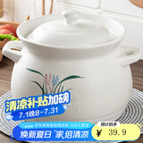 康舒（KANGSHU）煤气灶专用大容量陶瓷砂锅炖锅家用煮粥煲汤汤锅传统中式汤煲炖煲 汤锅(2-4人)破损免费补发 2850ml