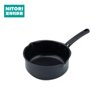 NITORI宜得利家居 家用煮泡面锅牛奶锅一人日式小锅煤气不粘雪平锅 黑色 18cm 18cm