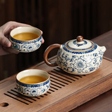 尚言坊汝窑茶壶家用办公室泡茶壶高档个人沏茶壶茶杯一人用功夫喝茶器具