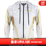 达亿瓦（DAIWA） 新款 一击防晒服 防紫外线钓鱼防晒衣衣夏季冰丝透气长裤 春夏 22款 连帽款防晒上衣 金色 2XL
