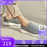 斯凯奇（Skechers）男鞋夏季懒人一脚蹬健步鞋软底缓震网面透气户外休闲运动鞋54626