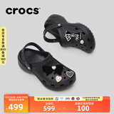 crocs卡骆驰厚底云朵洞洞鞋时尚百搭户外沙滩鞋女鞋|206750 黑色-001(含智必星) 38 (240mm)