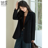 她享休闲西装外套女通勤时尚一粒扣小西服女装职场穿搭外套T143U6004