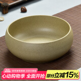 瓷牌茗粗陶特大号茶洗陶瓷青花瓷水洗碗杯笔洗玻璃茶杯碗水盂功夫茶具茶道配件栽种水植花盆果盆 粗陶纯色茶洗-中号（8英寸）