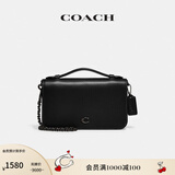 蔻驰（COACH）【专享直降】女士BEA翻盖斜挎包休闲通勤高级感简约复古夏季女包 黑色