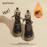 达芙妮雪地靴女2025新款东北加绒加厚马丁靴保暖棉鞋女外穿冬季女鞋