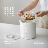 olayks立时 迷你电饭煲家用1-2人小型电饭锅宿舍煮粥米饭锅陶瓷釉不沾内胆智能预约1.2L微压小礼帽+蒸笼