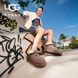 UGG秋季新款女士舒适蝴蝶结厚底可翻折鞋领休闲懒人毛毛鞋1174570 CRBO | 驯鹿色 39 39码及以下建议拍大一码