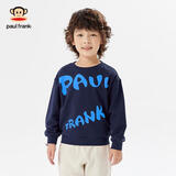 大嘴猴（paul frank）童装儿童卫衣圆领纯棉舒适休闲男女童长袖2025春秋外穿上衣中性衣 248F藏青色 160