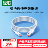 绿联Type-C数据线6A适用华为荣耀超级快充100W/66W苹果16/15充电线USB-C车载CarPlay小米安卓手机1米