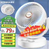康佳（KONKA）空气循环扇家用风扇台式桌面电风扇轻音节能换气扇宿舍摇头壁挂电扇交流定频小风扇KXHS-1511-P