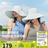 蕉下（beneunder）遮阳帽子女双面倍护渔夫帽防晒帽大檐防紫外线AL500蓝