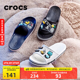 crocs卡骆驰一字拖贝雅卡骆班凉拖 情侣款运动休闲拖鞋|205392 黑色/白色-066 41 /42(260mm)