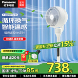 松下（Panasonic）空气循环扇电风扇落地扇 直流变频家用磁吸遥控电扇 柔风定时节能静音风扇 智能【温度感应】F-CW1801C