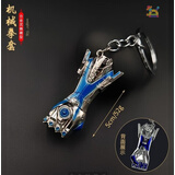 拉迪图和平精英地铁逃生周边全长45CM神龙双节棍合金兵器模型玩具摆件 精工款—破风机械拳套实心挂件