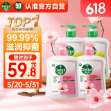 滴露（Dettol）洗手液抑菌滋润450g*2+松木450g*2儿童家庭补充装消毒温和护手