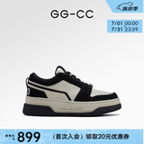 GG-CC真皮女鞋新款复古脏脏鞋潮流厚底设计感小白鞋休闲板鞋  G22X9773 黑色 37