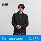森马毛衫男半开襟半高领针织衫冬季经典纯色毛衣百搭109724107107