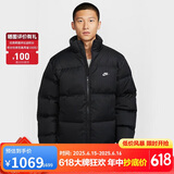 耐克（NIKE）男 AS M NK CLUB TF PUFFER JKT DWN 羽绒服FZ5029-010/黑色 XL