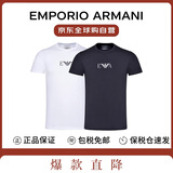 安普里奥·阿玛尼（Emporio Armani）夏季新款潮流休闲男短袖t恤打底衫2件套装111267 CC715 黑白S
