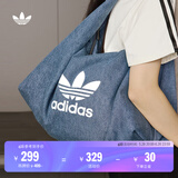 adidas「云朵包」牛仔风大容量运动挎包女子阿迪达斯官方三叶草 制服蓝 NS