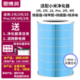 思博润适配小米米家空气净化器滤芯（韩国E+H滤材）过滤网 1代/2代/2S/3代/4代/Pro M4A芯片版（180折滤纸+金属内网+升级除霾除菌