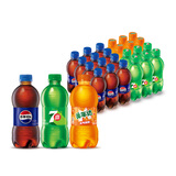 百事可乐Pepsi 可乐*12+7喜*6+美年达*6 碳酸饮料汽水300ml*24便携小瓶