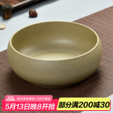 瓷牌茗粗陶特大号茶洗陶瓷青花瓷水洗碗杯笔洗玻璃茶杯碗水盂功夫茶具茶道配件栽种水植花盆果盆 粗陶纯色茶洗-中号（8英寸）