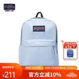 JANSPORT杰斯伯书包轻便双肩包男女旅行包简约背包电脑包学生校园 4QUT7G7雾霾蓝-侧边袋