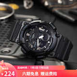 卡西欧（CASIO）男表  学生运动手表 多功能双显电子表 防水夜光石英表 夜光指针AEQ-110W-1B