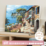 好久不见数字油画diy风景花卉手绘油画填色客厅装饰画儿童手工画挂画