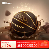 Wilson威尔胜SPOTLIGHT系列成人篮球室内外通用黑金7号篮球