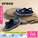 卡骆驰crocs洞洞鞋贝雅卡骆班轻便耐磨一脚蹬休闲鞋|205089 深蓝/辣椒红-4CC 39 (240mm)