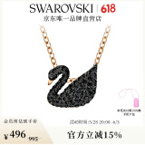 施华洛世奇（SWAROVSKI）Swan优雅天鹅项链女吊坠轻奢小众送女友生日礼物女 镀玫瑰金色(小)5204133