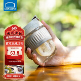 乐扣乐扣（LOCK&LOCK）咖啡杯手持玻璃杯男女学生便携式吸管杯子350ML灰色 LLG689GRY