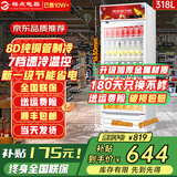 格点大容量饮料柜商用冰柜冷藏展示柜直冷风冷纯风冷保鲜柜超市玻璃门冰箱立式啤酒柜 单门下机组直冷【7挡调温基础款】