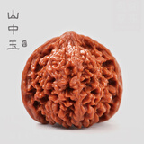山中玉文玩核桃狮子头闷尖手把件古玩麻核桃秋子核头爸妈新年送礼物原色 【精配】进阶级41-42mm满天星1对