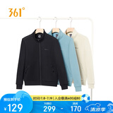 361°外套女秋冬季运动夹克加绒保暖立领开衫印花卫衣 662444601-4