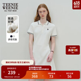 Teenie Weenie小熊休闲通勤气质收腰Polo白色连衣裙夏装连身裙女装裙子 象牙白 L (170)
